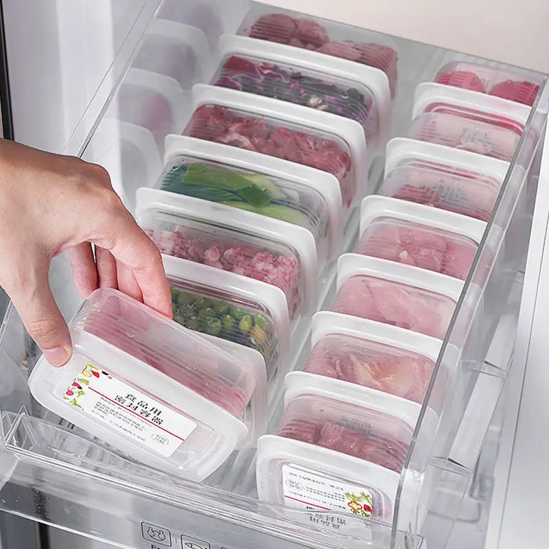 Meat Storage Box 12Pcs Refrigerator Freezer Safe - Image 5