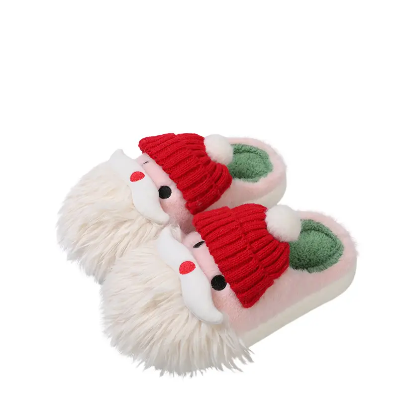 Foreign Trade Cixi Cotton Slippers Women's Autumn and Winter New Cute Santa Claus Indoor Home Warm Plush Slippers - Image 6