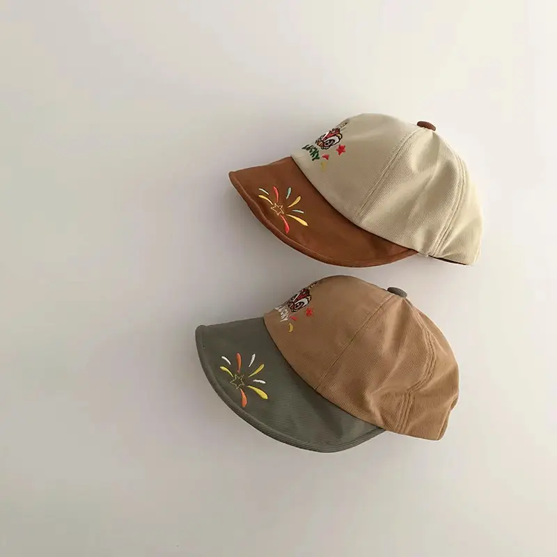 Korean Embroidered Baseball Caps for Kids Autumn Winter 2026 - Image 4
