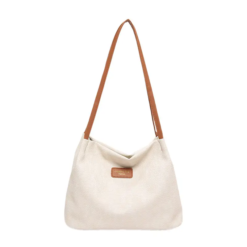 Women's Canvas Shoulder Bag 2024 New Solid Color - Image 6