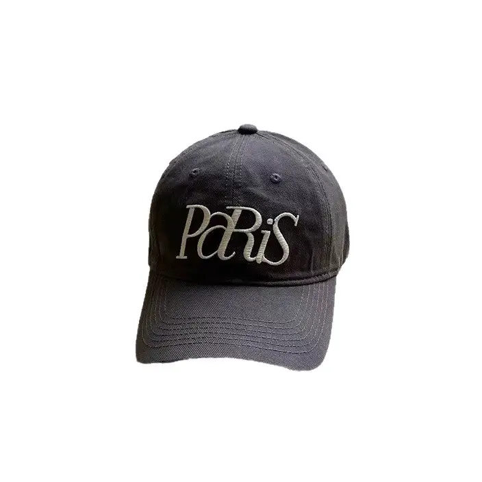 Paris Embroidered Black Cap for Men Women - Image 10