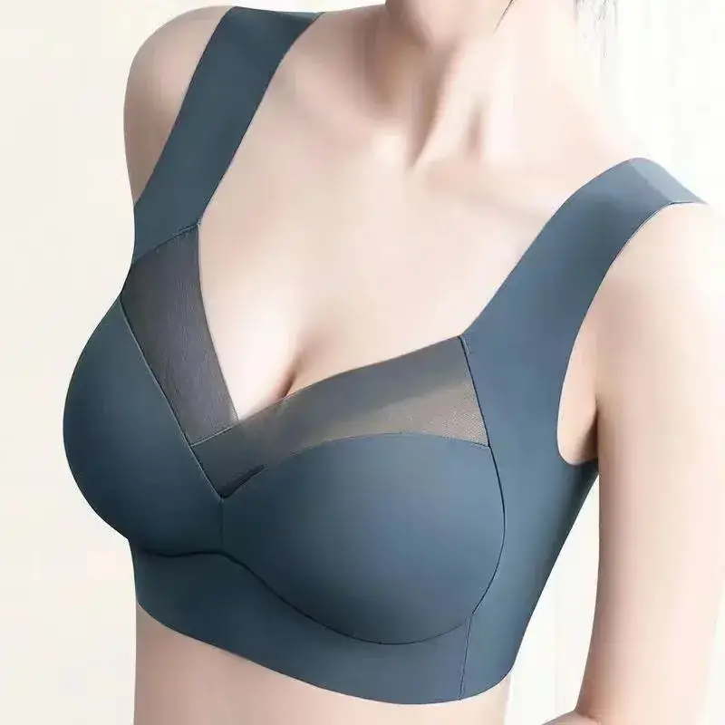 Black Ice Silk Anti-Sagging Vests for Women Plus Size