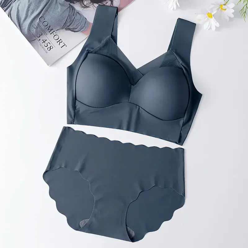 Black Ice Silk Anti-Sagging Vests for Women Plus Size