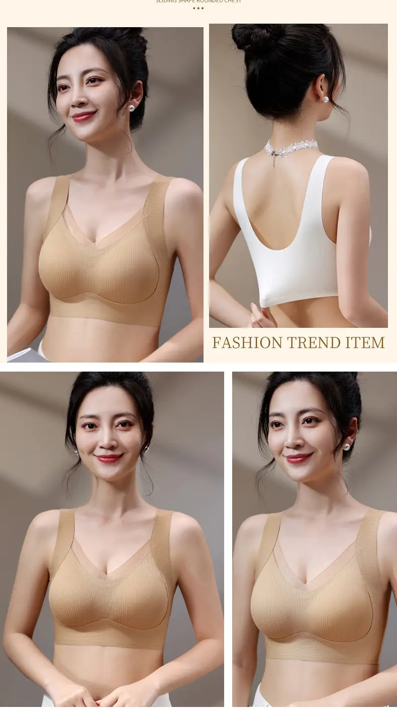 White Rimless Mesh Push-Up Vest Bra for Women — feature 10