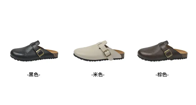 Thick-Soled Birkenstock Shoes for Women Wholesale New French-Style Retro Clogs Flat Lazy Casual Mules — feature 5