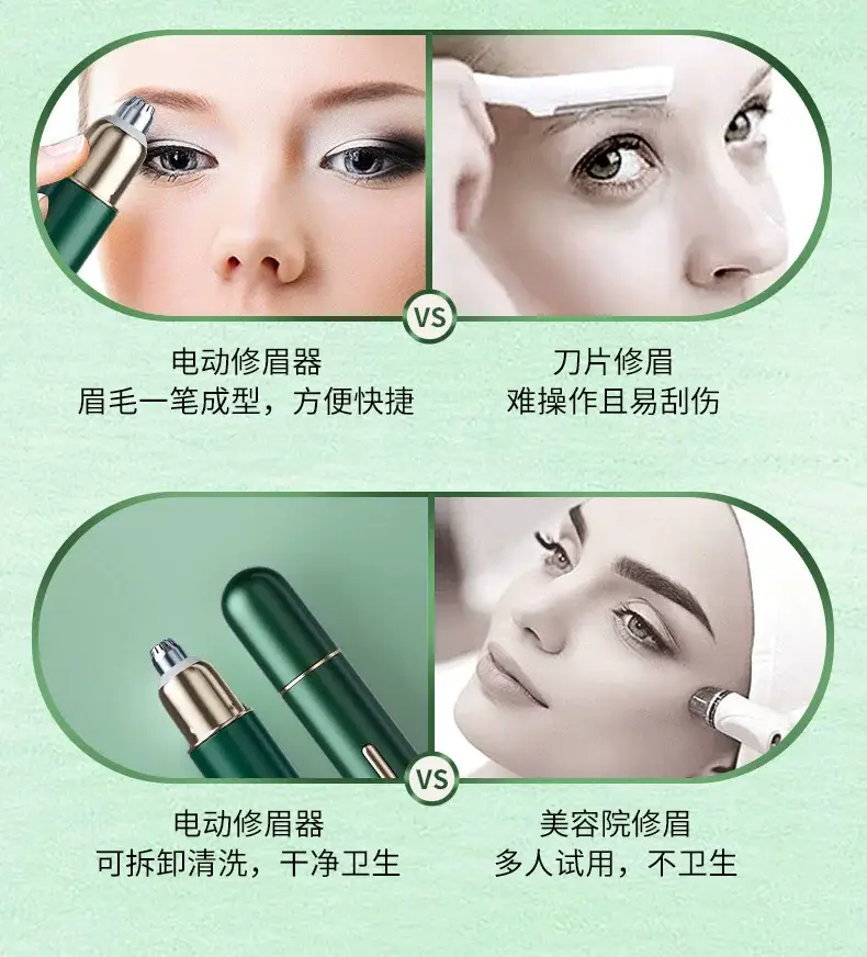 Electric Eyebrow Trimmer for Women, 360° Sharp, Portable, Affordable — feature 2