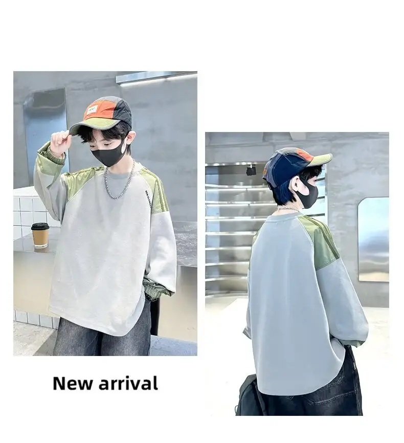 Children's Long Sleeve T-Shirt Grey Green 2024 — feature 11