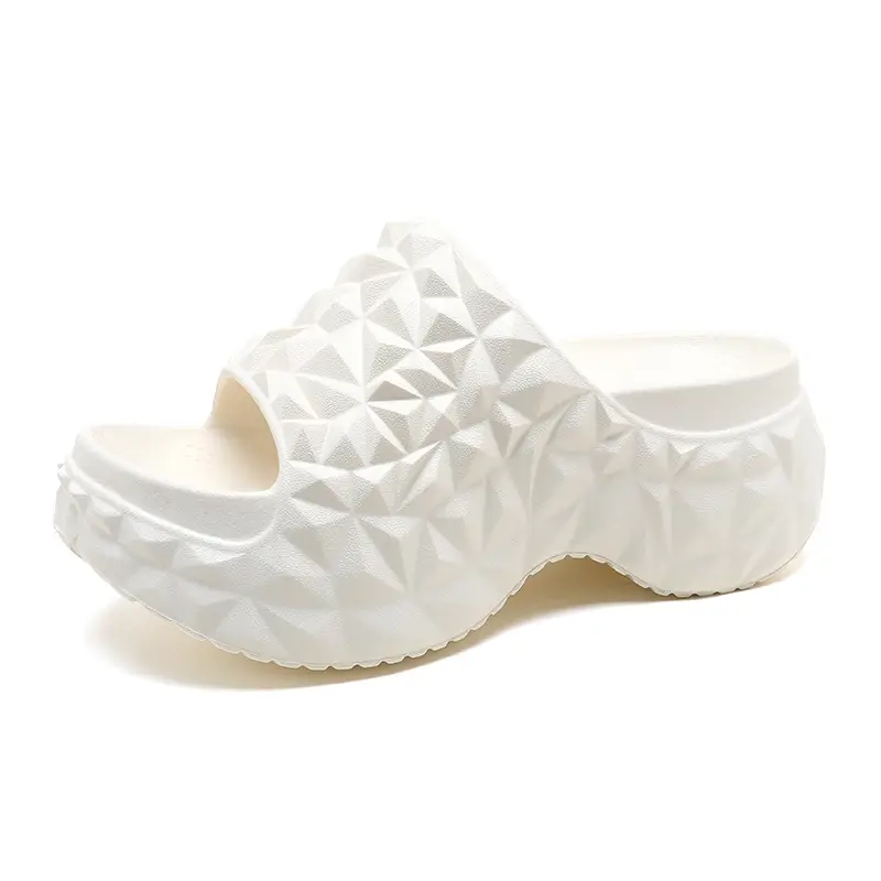 High-heeled Sandals Women's High-end Summer Outer Wear Thick-soled Height-increasing Slide Non-slip Wear-resistant Breathable Eva Slippers · - Image 5