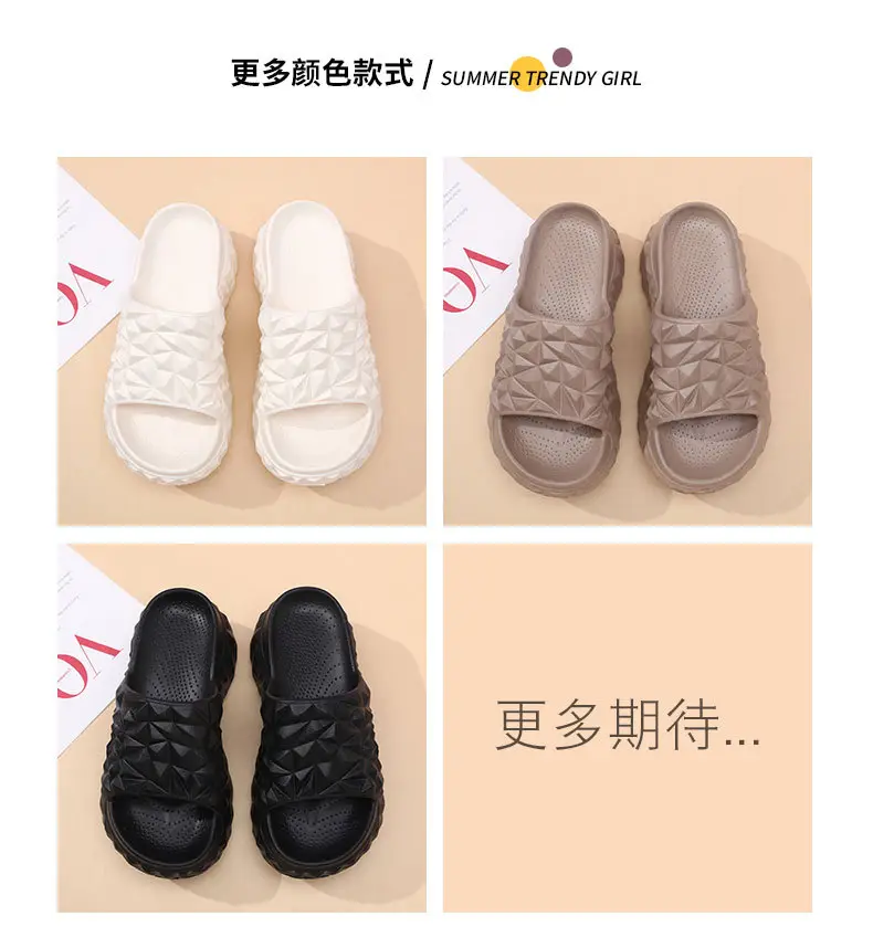 High-heeled Sandals Women's High-end Summer Outer Wear Thick-soled Height-increasing Slide Non-slip Wear-resistant Breathable Eva Slippers · — feature 5