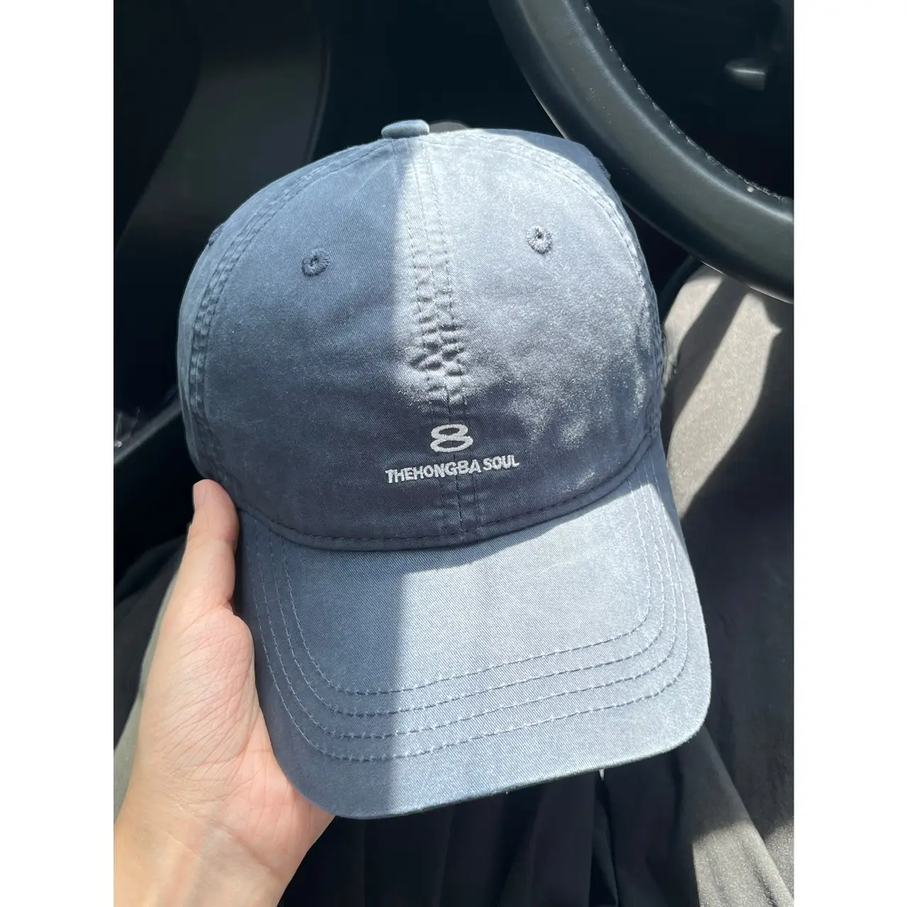 Blue Men's Beige Baseball Cap with Logo - Image 12