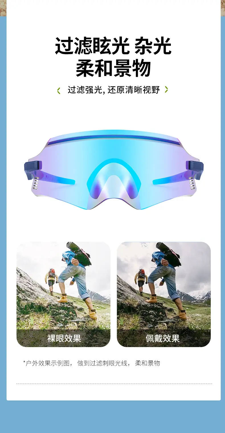 European & American Cross-Border Men's Sunglasses Windproof Sandproof Cycling Hiking Mountaineering — feature 11