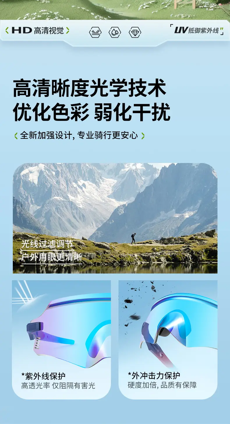 European & American Cross-Border Men's Sunglasses Windproof Sandproof Cycling Hiking Mountaineering — feature 2