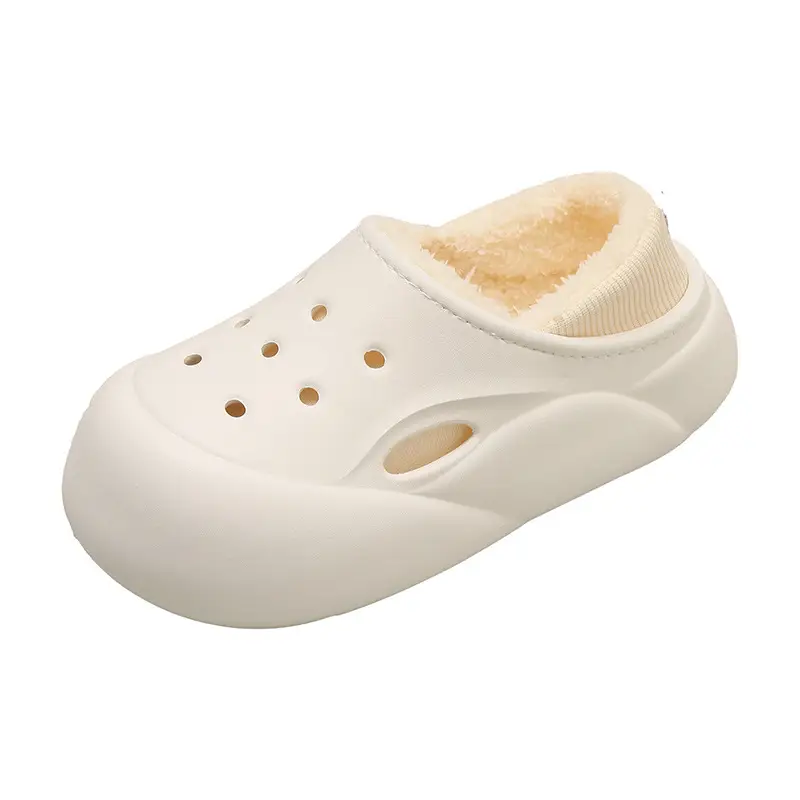 EVA Couple Cotton Slippers Women Winter 2024 New Home Indoor Warm Shoes Thick Sole fleece-lined Hole Shoes Women - Image 8