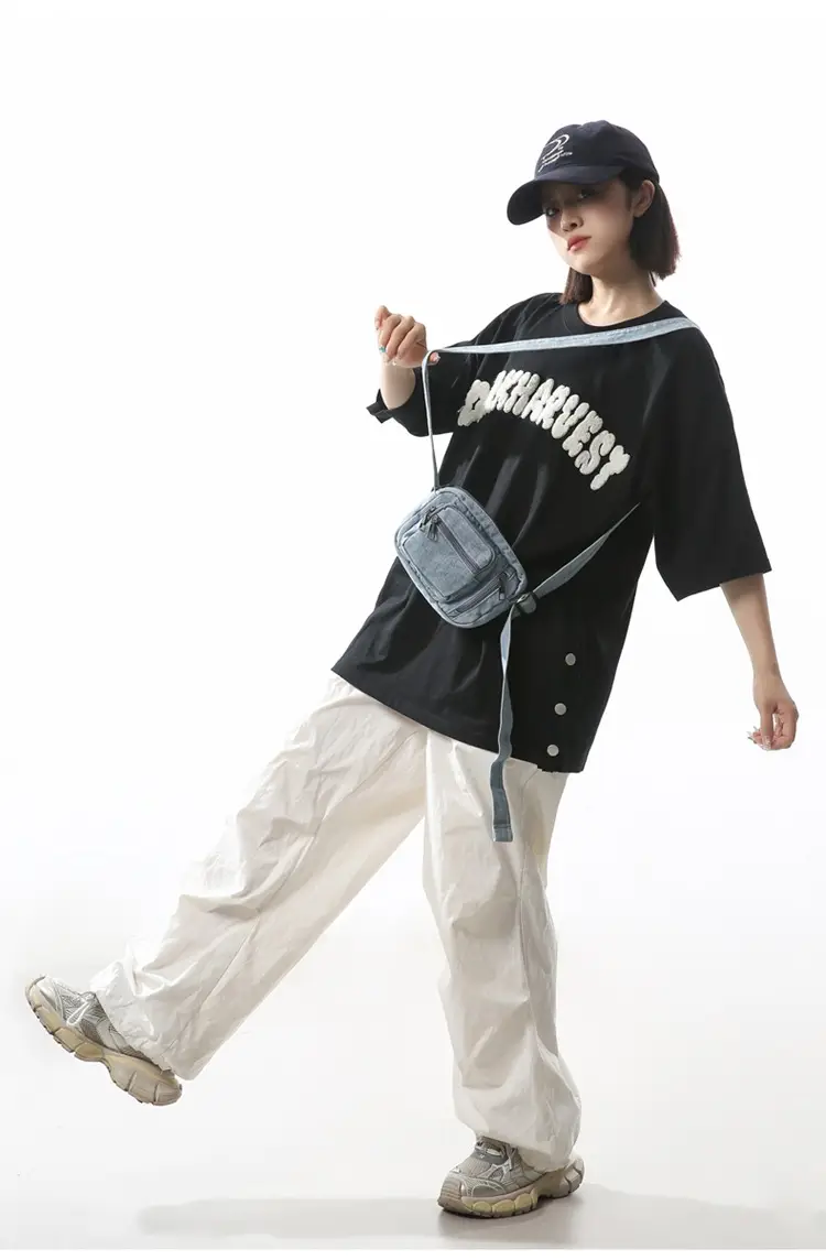 Vintage Washed Denim Phone Bag for Men Women Shoulder Small — feature 12