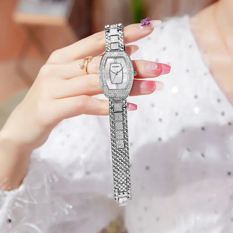 Kaidu Women's Star Diamond Watch Silver Chain Strap - Image 3