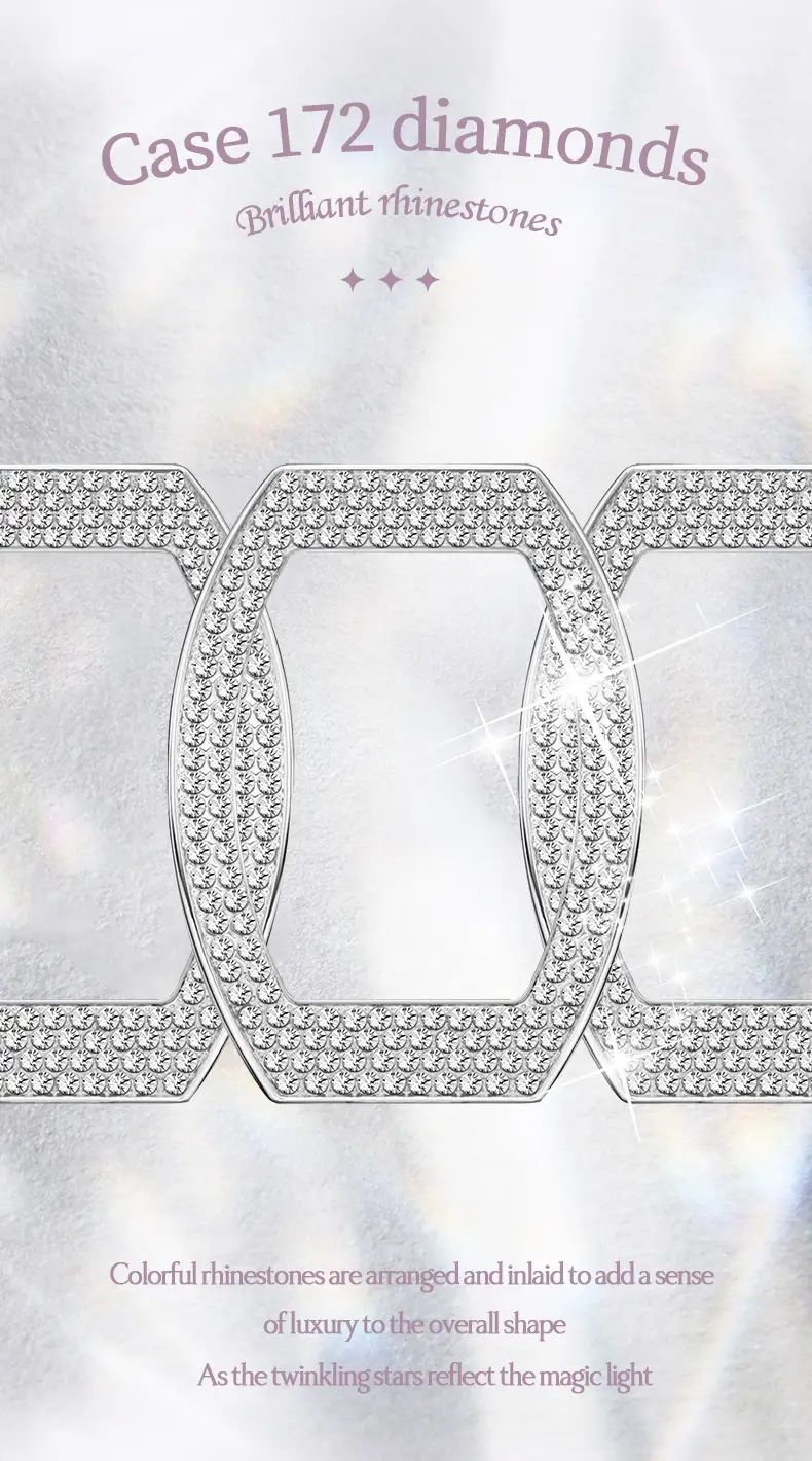 Kaidu Women's Star Diamond Watch Silver Chain Strap — feature 19