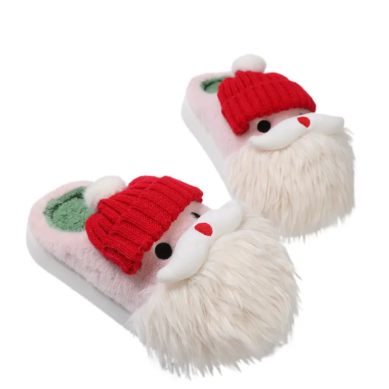 Nanbo Wan Cotton Slippers Women's Autumn and Winter New Cute Santa Claus Indoor Home Warm Plush Slippers for Foreign Trade - Image 6