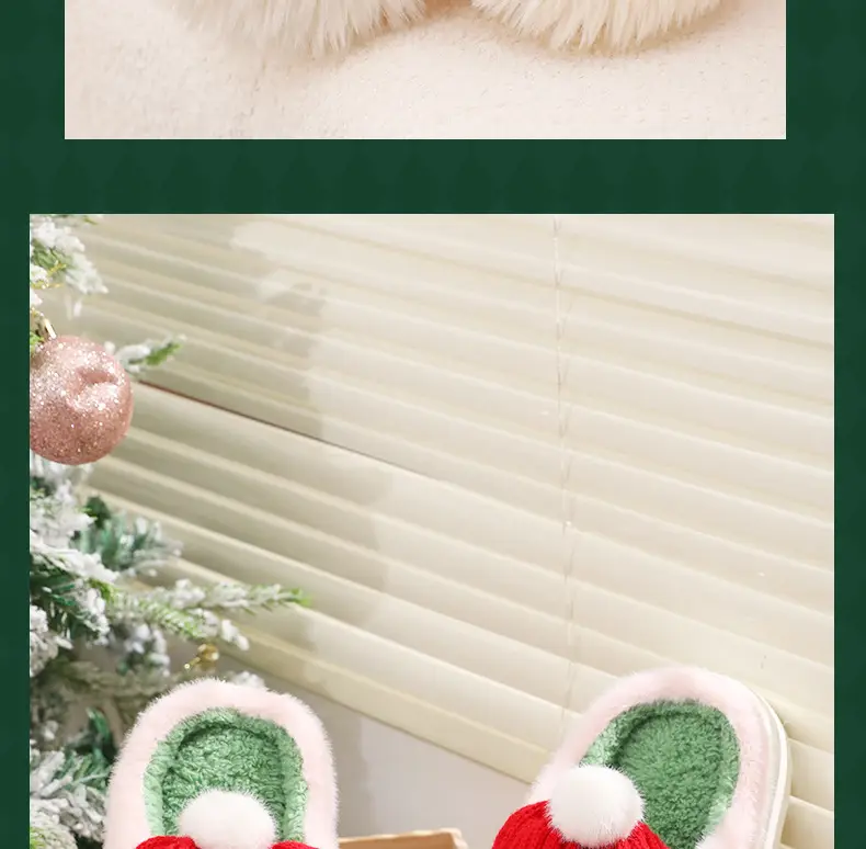 Nanbo Wan Cotton Slippers Women's Autumn and Winter New Cute Santa Claus Indoor Home Warm Plush Slippers for Foreign Trade — feature 16
