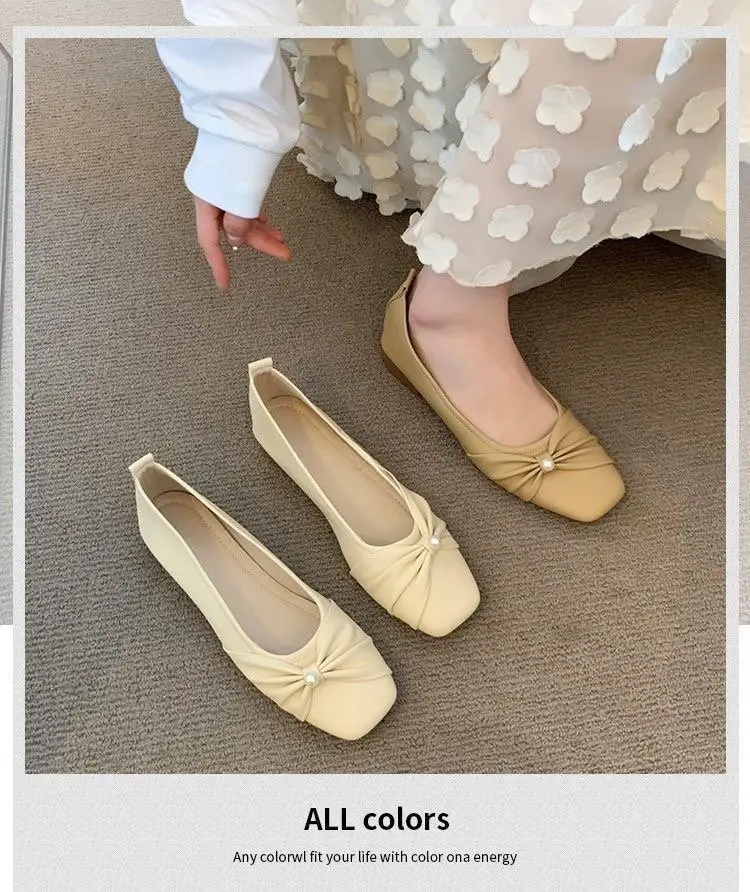 French Style Low Heel Mary Jane Shoes Women's Flat All-match Skirt — feature 1