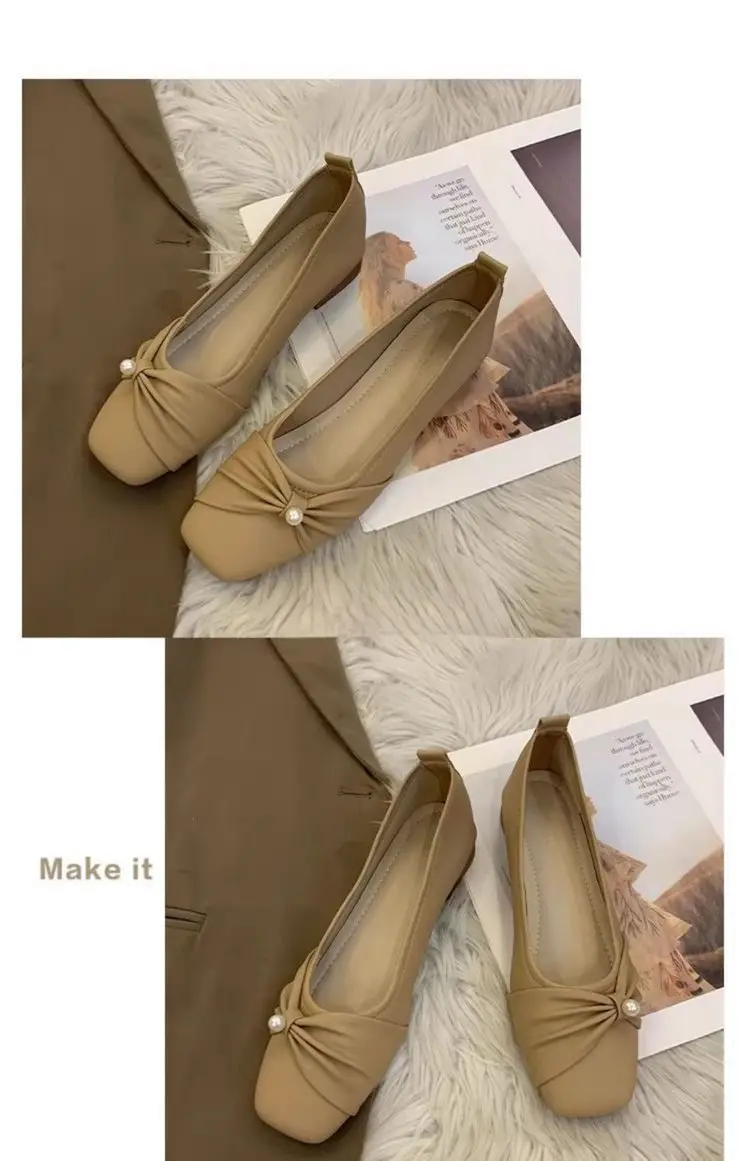 French Style Low Heel Mary Jane Shoes Women's Flat All-match Skirt — feature 10