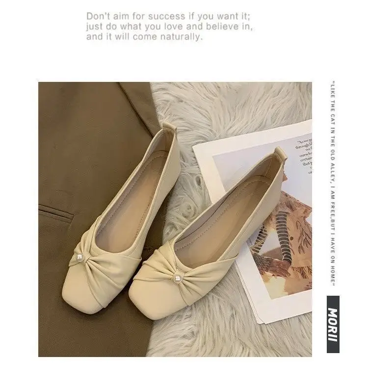 French Style Low Heel Mary Jane Shoes Women's Flat All-match Skirt — feature 11