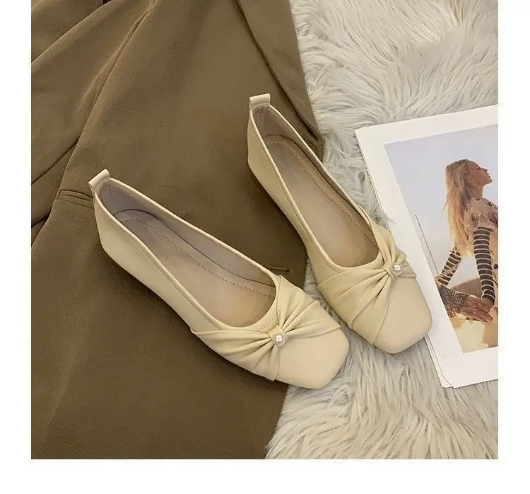 French Style Low Heel Mary Jane Shoes Women's Flat All-match Skirt — feature 12