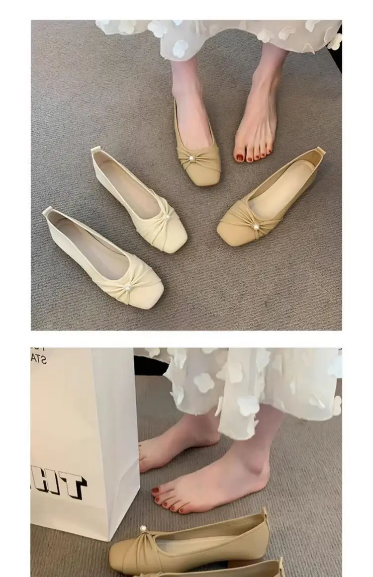 French Style Low Heel Mary Jane Shoes Women's Flat All-match Skirt — feature 3