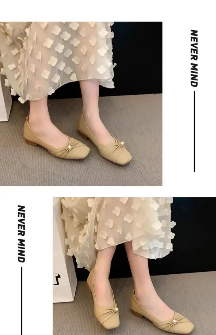 French Style Low Heel Mary Jane Shoes Women's Flat All-match Skirt — feature 4