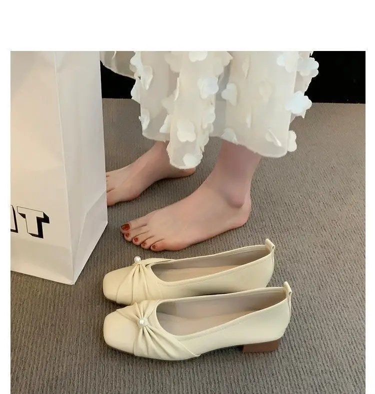 French Style Low Heel Mary Jane Shoes Women's Flat All-match Skirt — feature 5