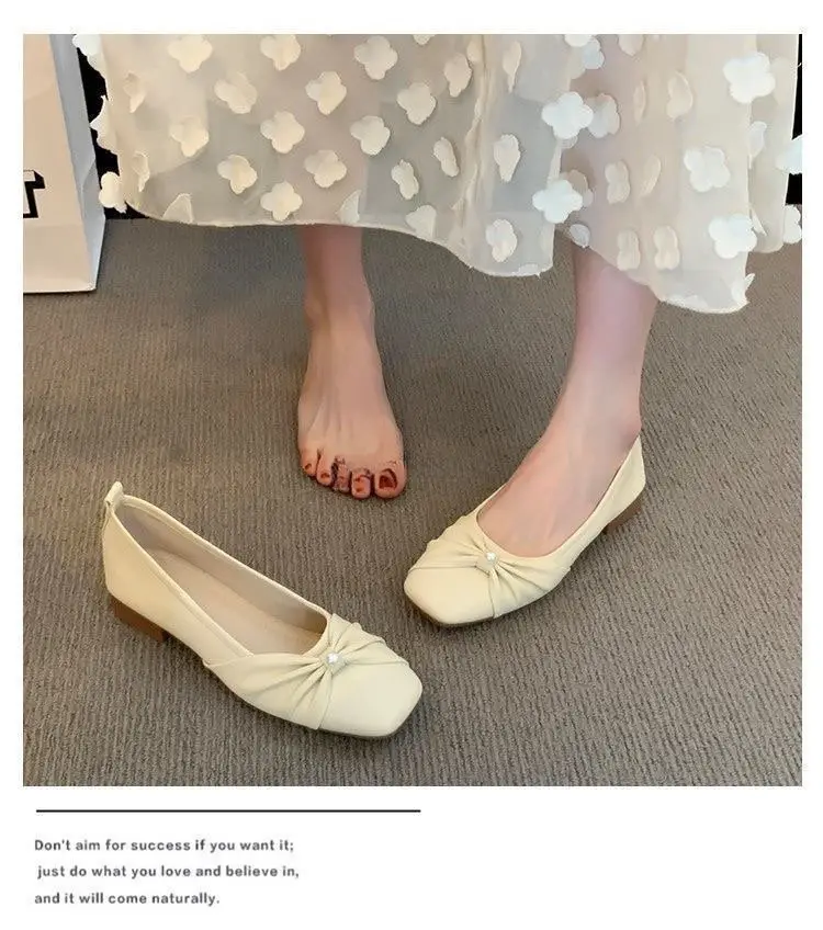 French Style Low Heel Mary Jane Shoes Women's Flat All-match Skirt — feature 6