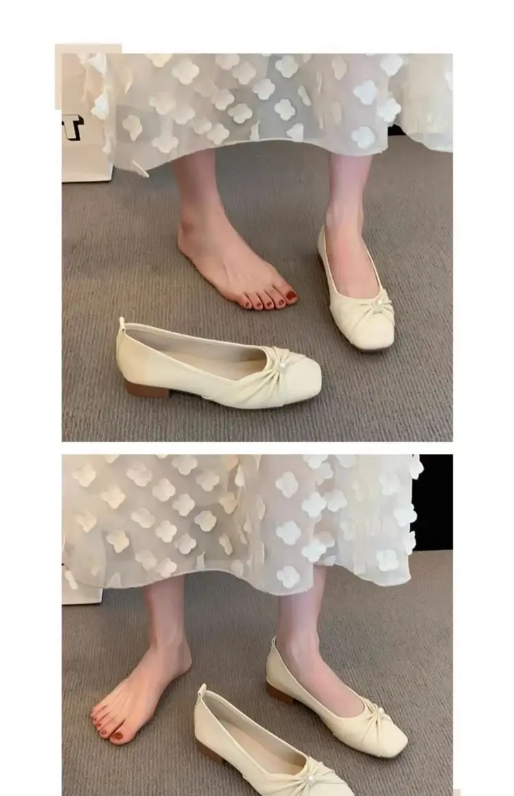 French Style Low Heel Mary Jane Shoes Women's Flat All-match Skirt — feature 7