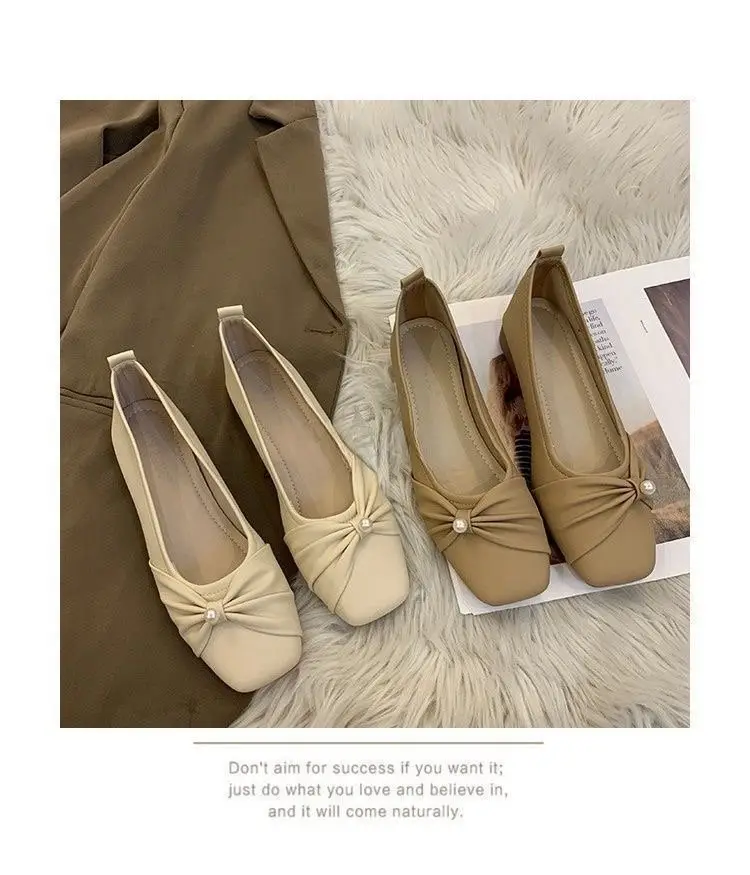 French Style Low Heel Mary Jane Shoes Women's Flat All-match Skirt — feature 8