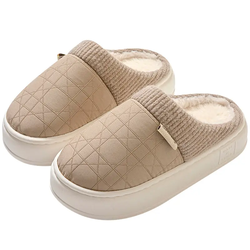 Bug Rabbit Cotton Slippers Women's Autumn and Winter Household Indoor Non-Slip Warm Dung-Feeling Thick Bottom Couple's Household Slippers for Men