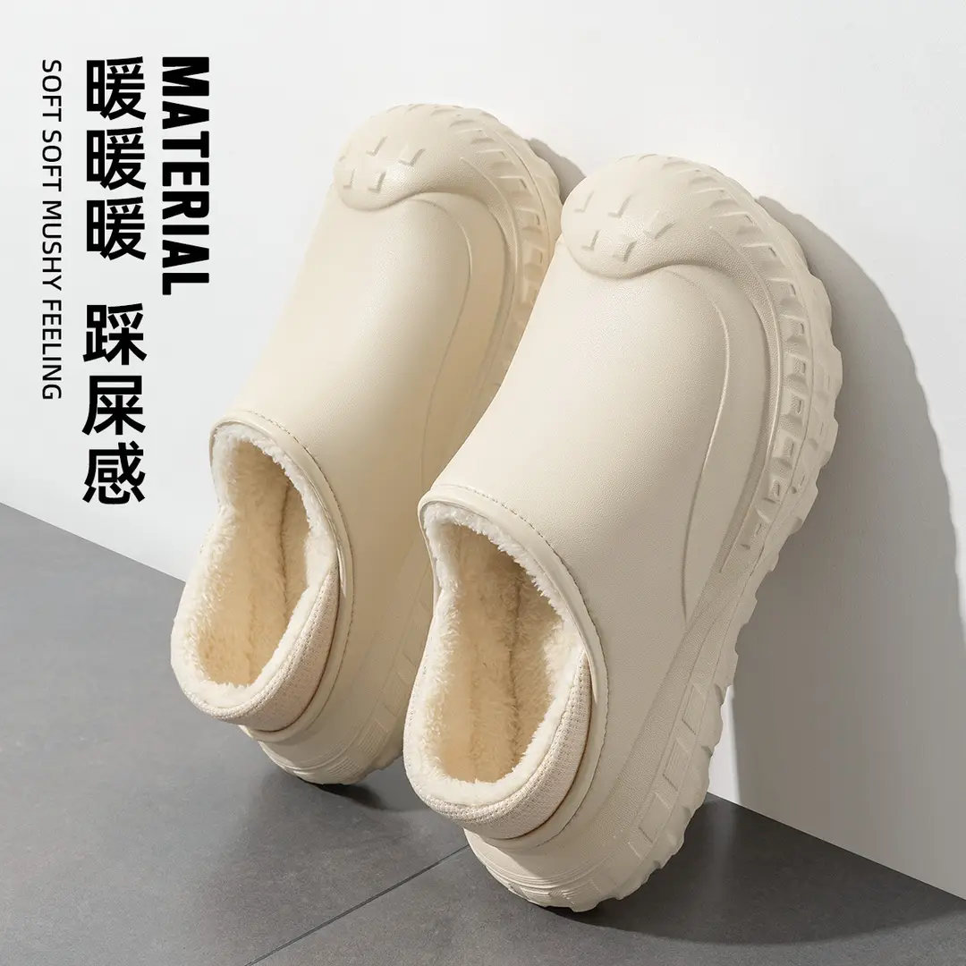 Cotton Slippers Women's Autumn and Winter Household Thick Bottom Non-Slip 2024 New Style Plush Indoor Home Warm Couple Men - Image 4