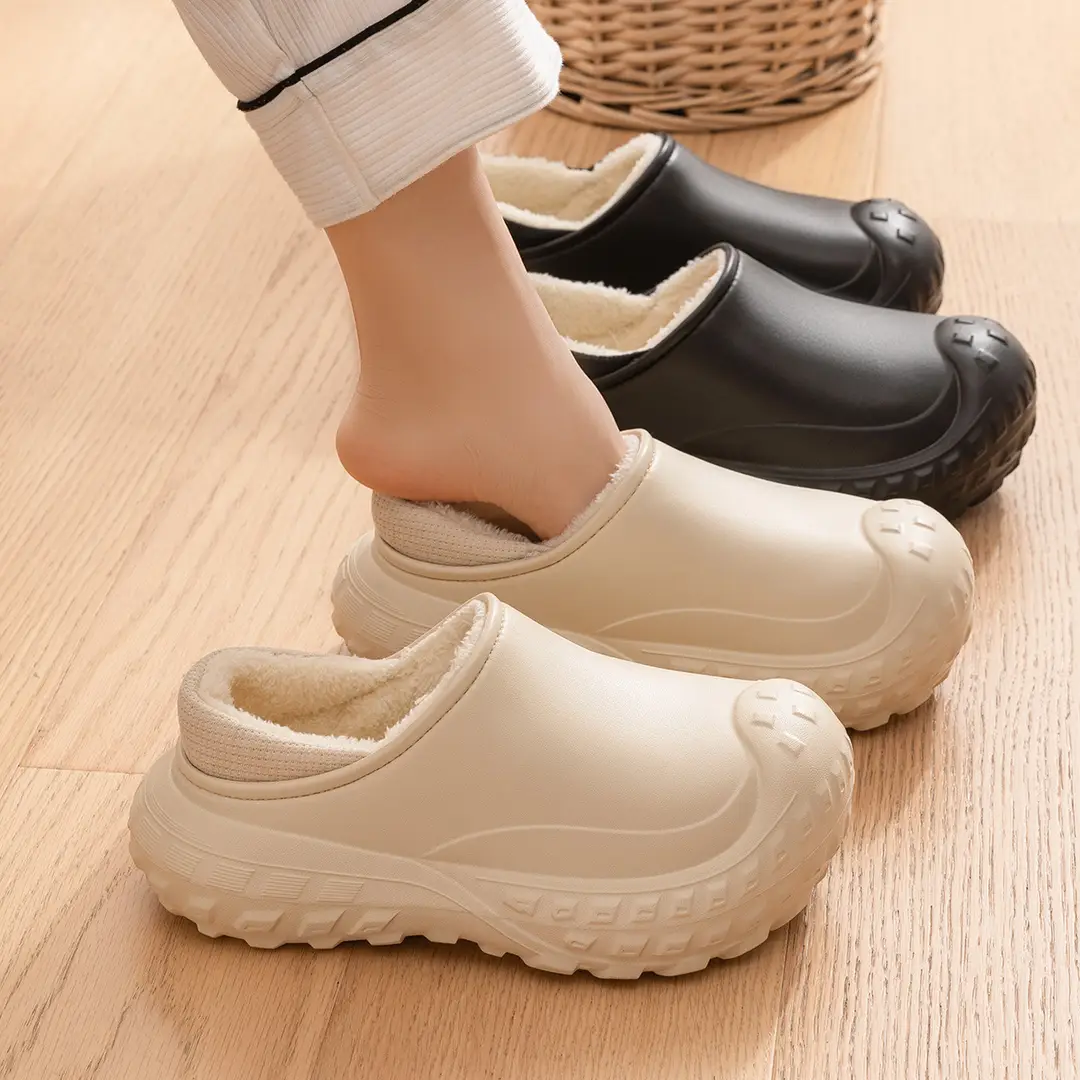 Cotton Slippers Women's Autumn and Winter Household Thick Bottom Non-Slip 2024 New Style Plush Indoor Home Warm Couple Men - Image 5