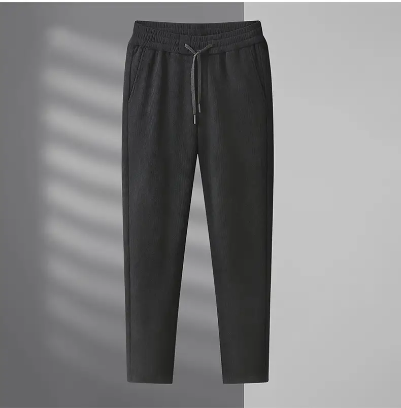 Men's Fleece Lined Plus Size Casual Pants Black — feature 12