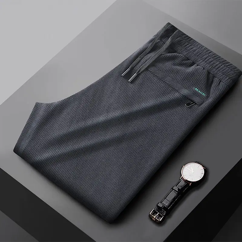 Men's Fleece Lined Plus Size Casual Pants Black — feature 15