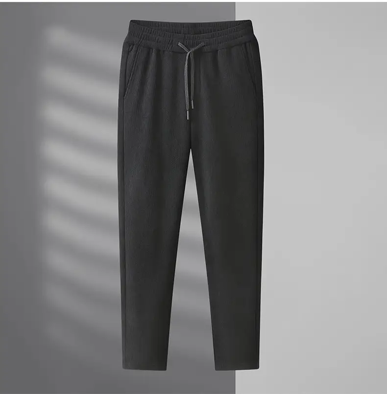 Men's Fleece Lined Casual Pants Black Plus Size — feature 11