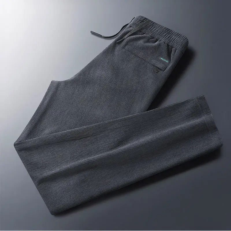 Men's Fleece Lined Casual Pants Black Plus Size — feature 16