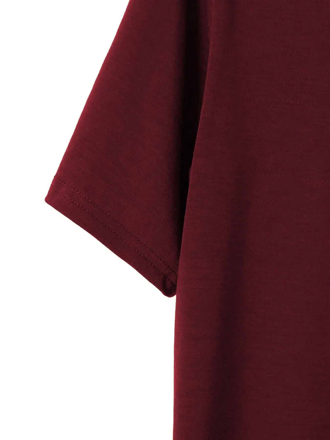Men V-Neck Sweat-Wicking T-Shirt Maroon — feature 13