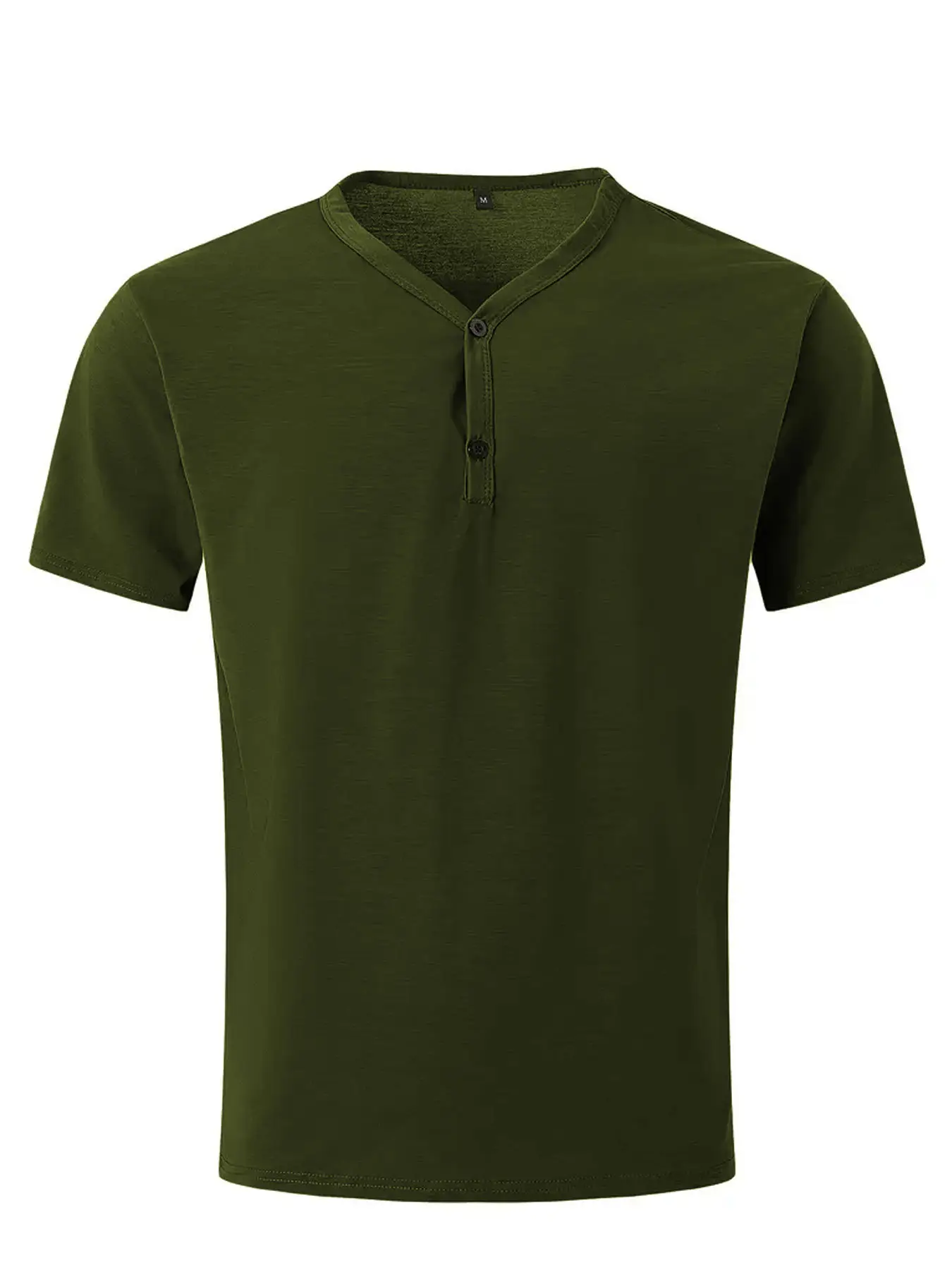 Men V-Neck Sweat-Wicking T-Shirt Maroon - Image 4