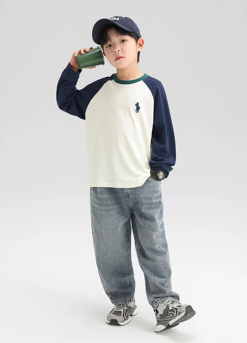 Zuoxi Boys Long Sleeve Pure Cotton T-Shirt Spring Autumn 2026 — feature 23
