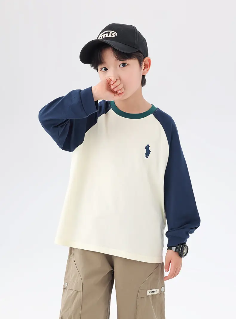 Zuoxi Boys Long Sleeve Pure Cotton T-Shirt Spring Autumn 2026 — feature 25