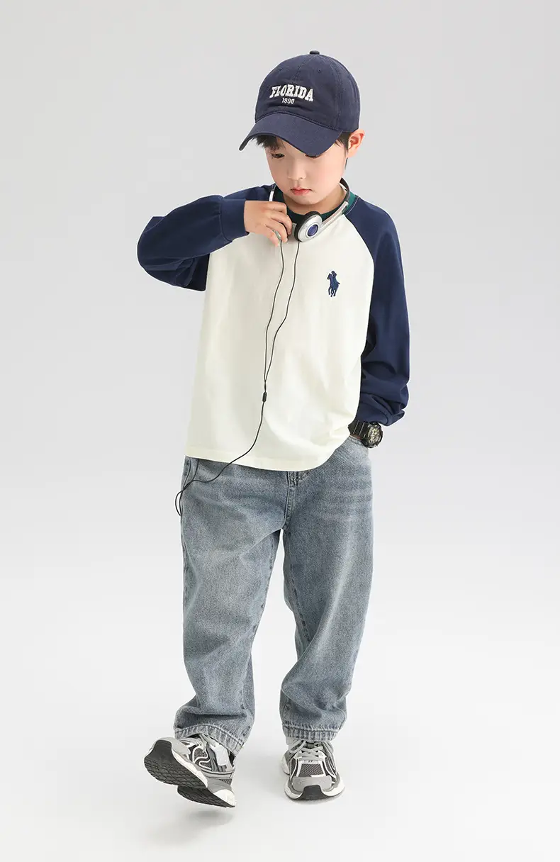 Zuoxi Boys Long Sleeve Pure Cotton T-Shirt Spring Autumn 2026 — feature 29
