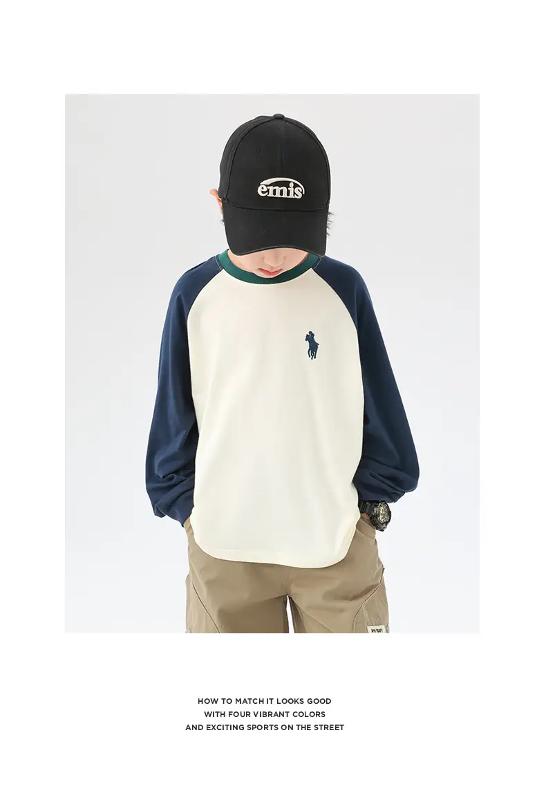 Zuoxi Boys Long Sleeve Pure Cotton T-Shirt Spring Autumn 2026 — feature 30