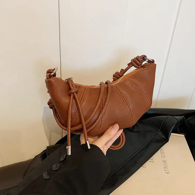 Black Leather Shoulder Bag for Women 2024