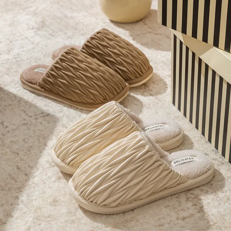 Cixi Cotton Slippers Spring and Autumn Women's Winter Home Indoor Non-slip Home Warm Couple's Winter Fur Plush Men - Image 7