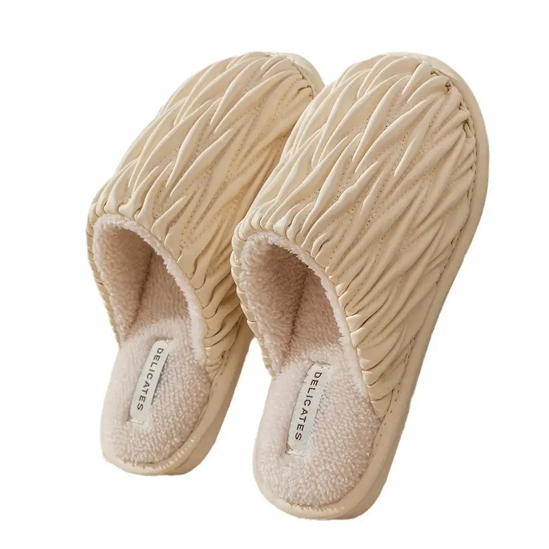 Cixi Cotton Slippers Spring and Autumn Women's Winter Home Indoor Non-slip Home Warm Couple's Winter Fur Plush Men - Image 10