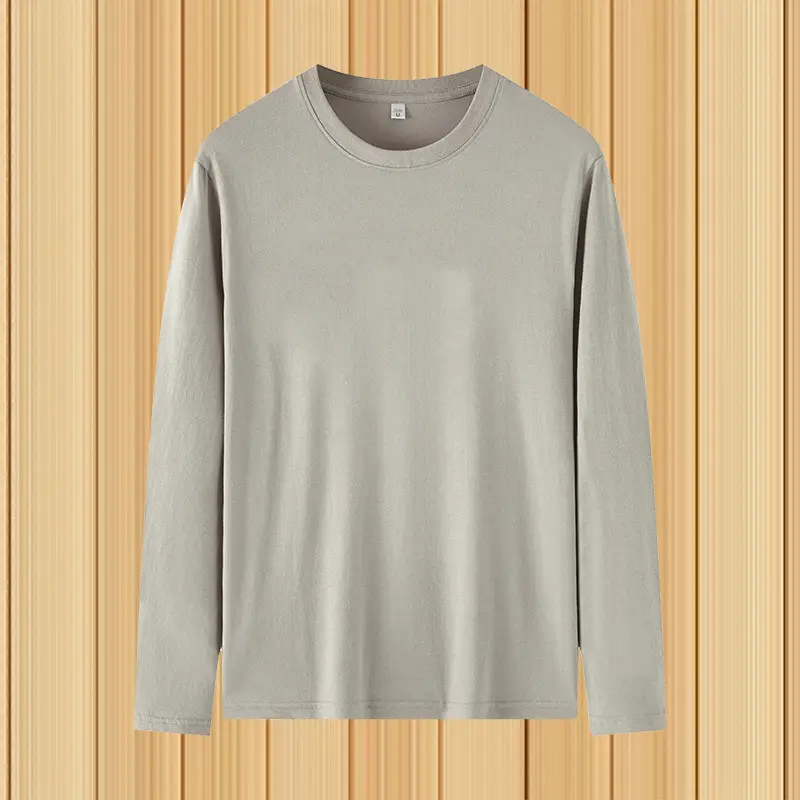 Men Loose Fit T-Shirt Grey Beige 2Pcs - Image 3