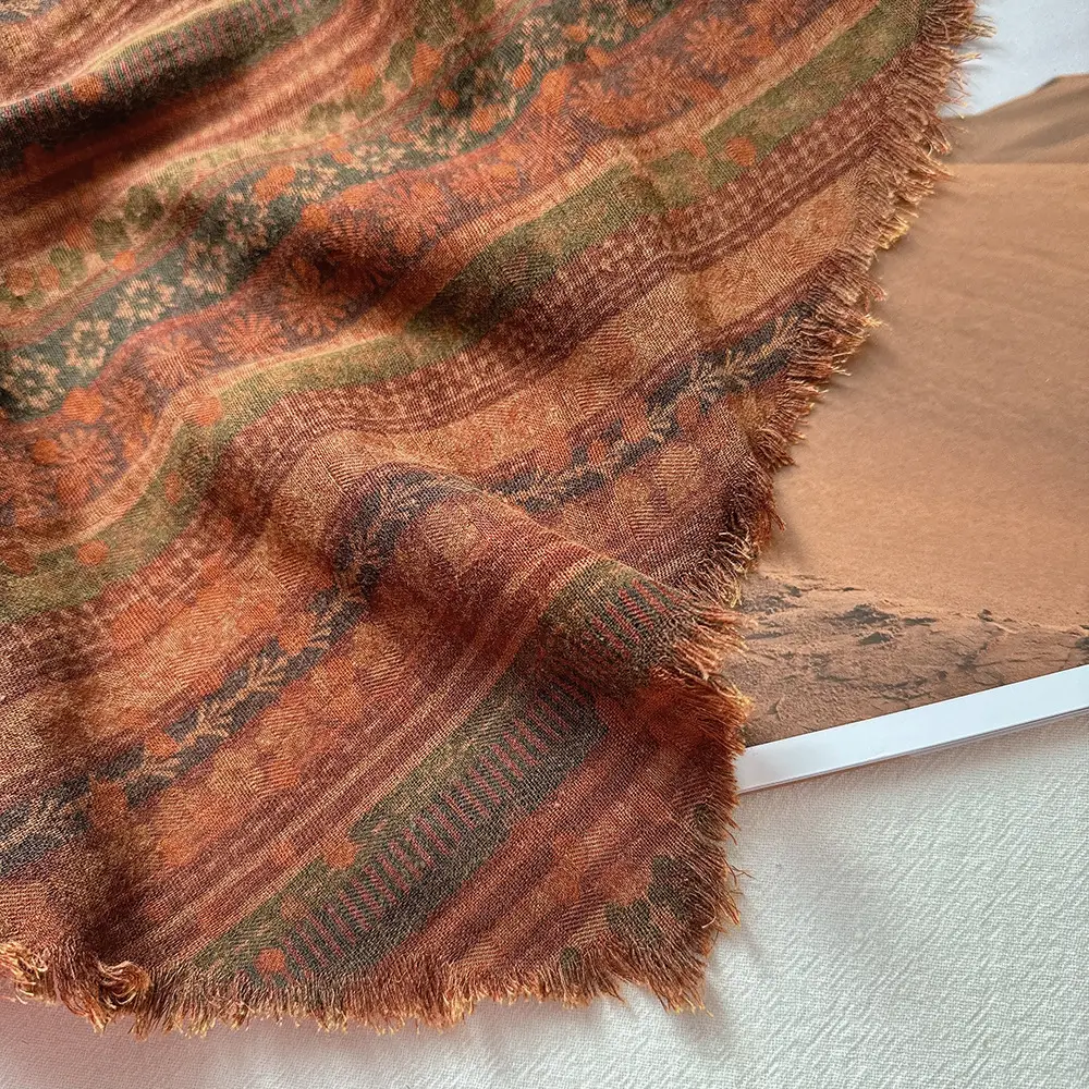 Vintage Bohemian Stacked Turban Scarf for Women Brown — feature 9